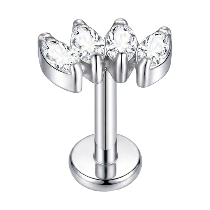 Piercing Hélix de Titanio con Piedras
