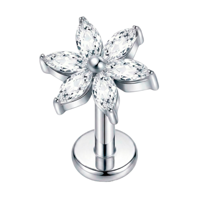 Hélix de Titanio ASTM F136 tipo Flor con Rosca Interna y Cristales