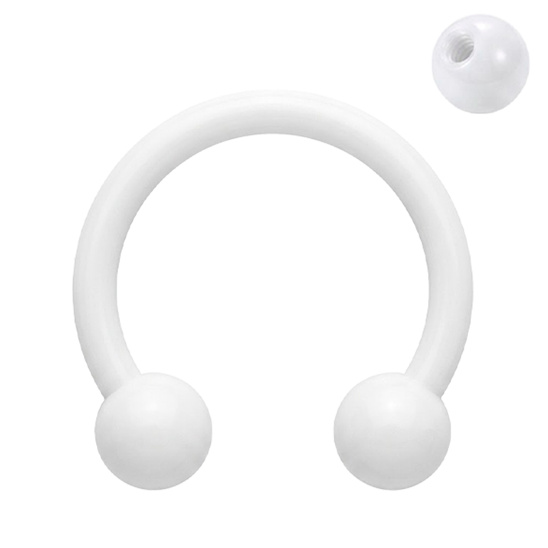 Circular Barbell de Acrílico con Rosca Externa