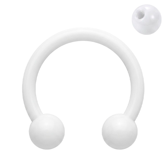 Circular Barbell de Acrílico con Rosca Externa