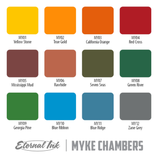 Set de Tintas - Eternal Ink - Myke Chambers - 12 Colores 30ml