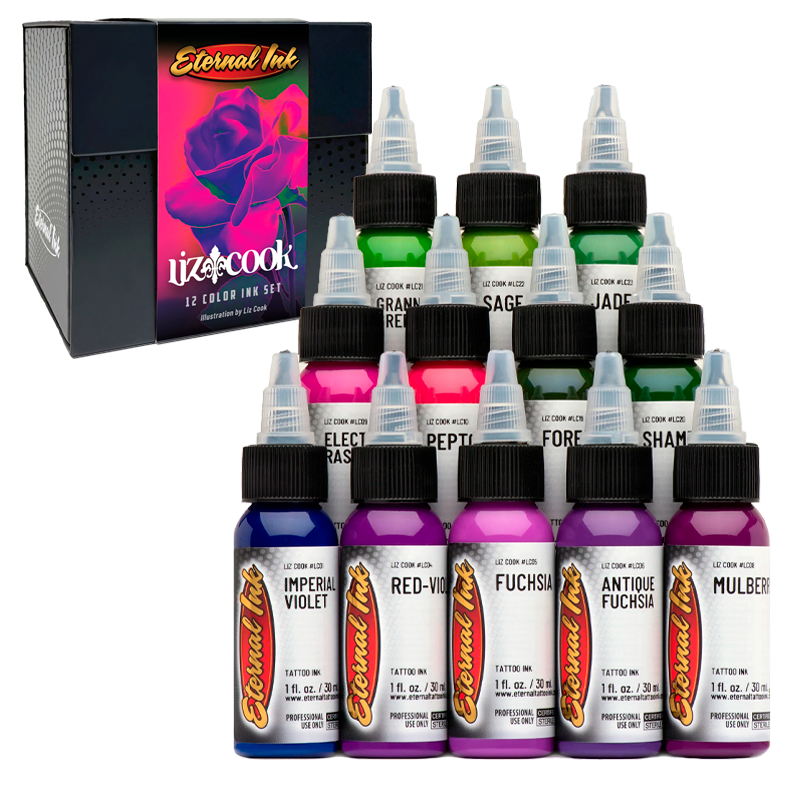 Set de Tintas - Eternal Ink - Liz Cook - 12 Colores 30ml