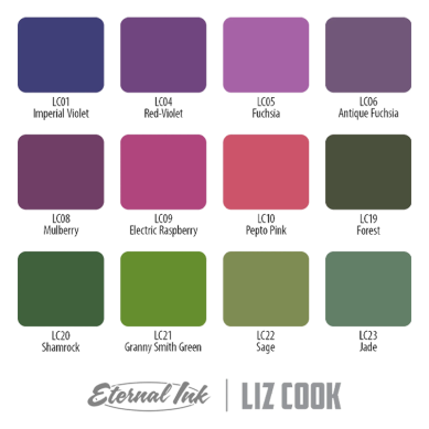 Set de Tintas - Eternal Ink - Liz Cook - 12 Colores 30ml