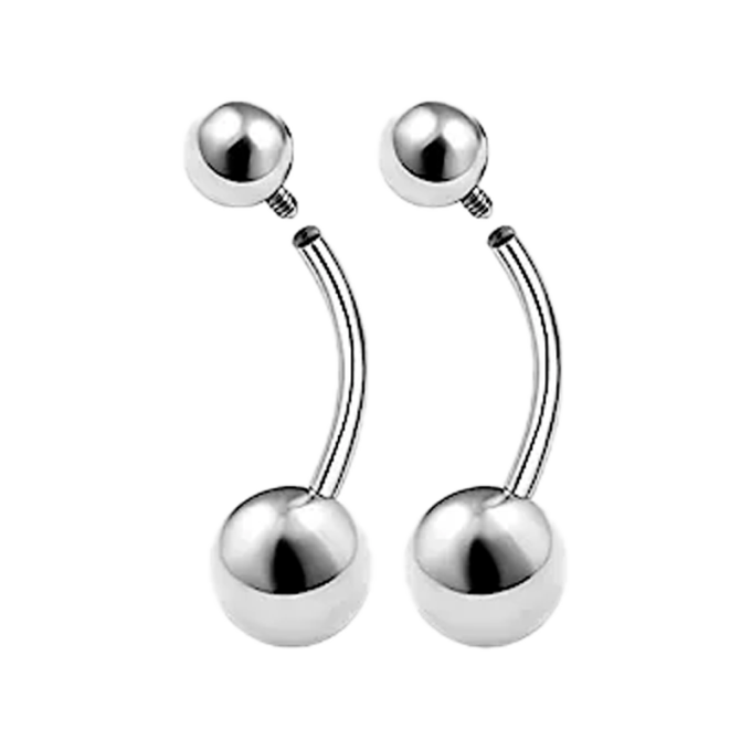 Piercing de Ombligo Rosca Interna Titanio