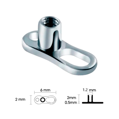 MicroDermal Base Titanio ASTM F136 1.2X2mm