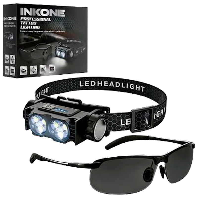 Gafas LED antirreflejo de doble cabezal