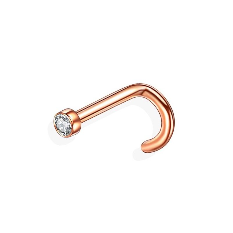 Piercing Nostril con Piedra – Titanio G23