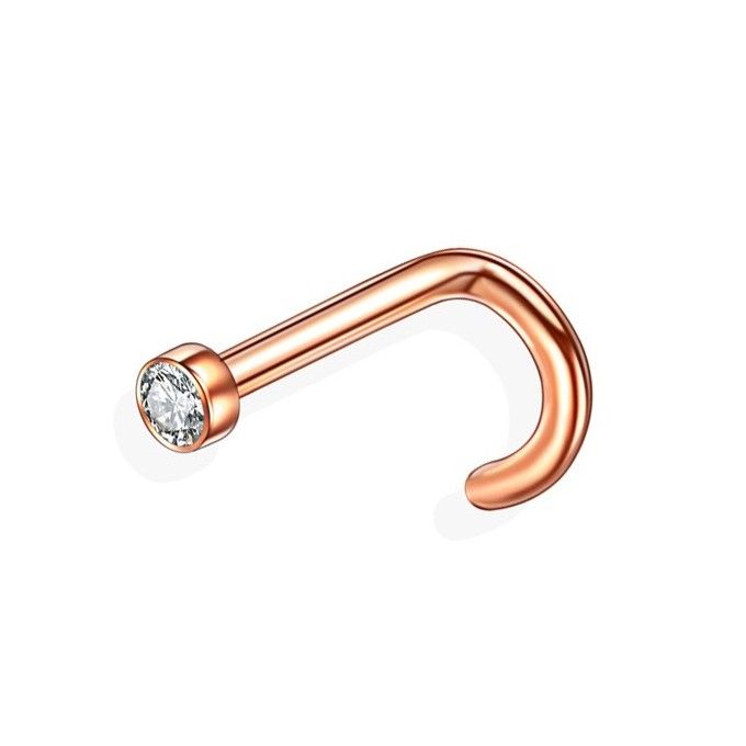Piercing Nostril con Piedra – Titanio G23