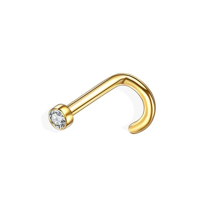 Piercing Nostril con Piedra – Titanio