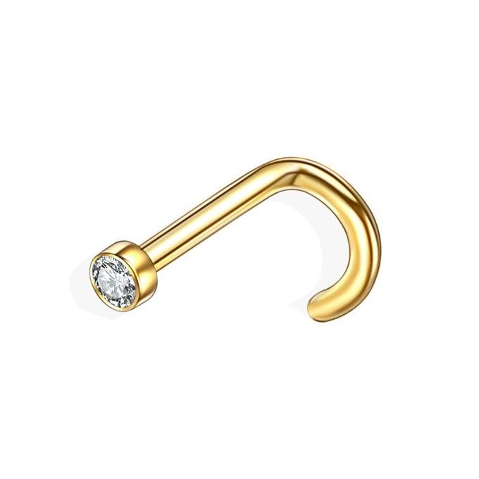 Piercing Nostril con Piedra – Titanio
