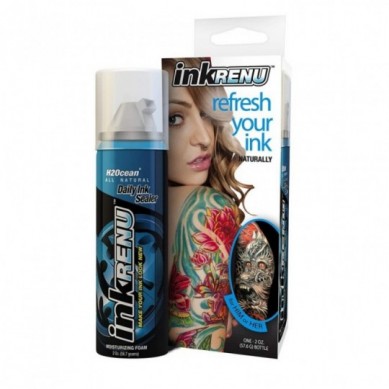 Espuma hidratante H2Ocean 60ML InkRenu formulada para revivir tu tatuaje