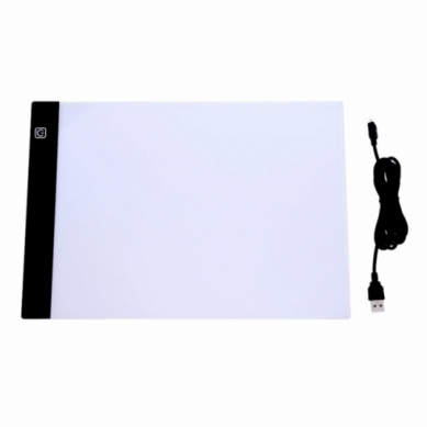 Tableta gráfica de dibujo Digital A4 portátil, tableta de luz LED